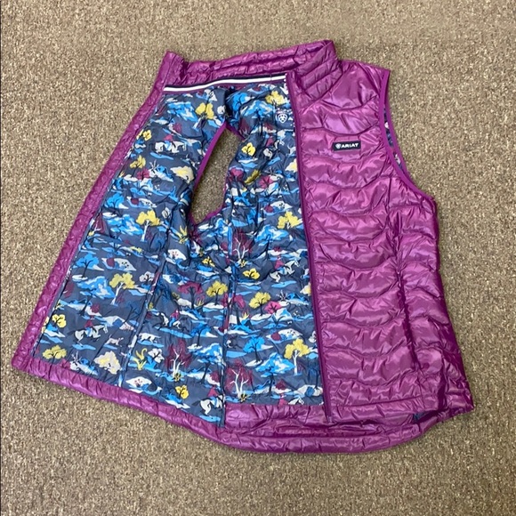 Womens Ariat Ideal 3.0 Down Vest - Imperial Violet - Picture 4 of 5
